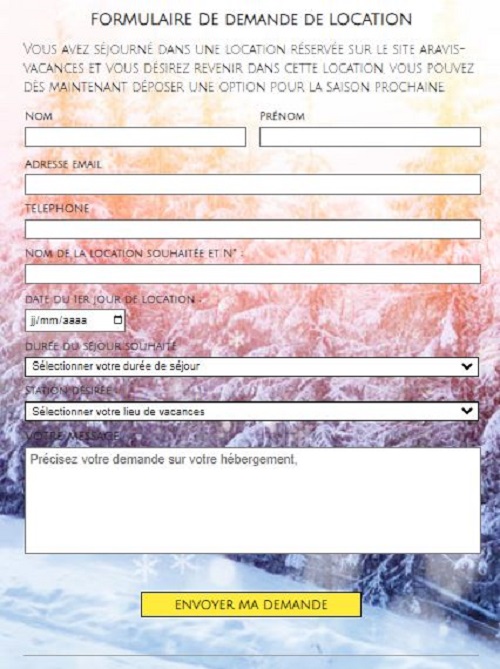 demande de location